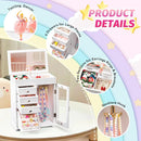 Miratino Jewelry Box for Girls, Kids Jewelry Box with Spinning Dancer, 5 Layer Large Wooden Musical Jewelry Organizer Box Gifts for Little Girls Christmas New Year Birthday Children's Day(White) by TinyTreasures Baby Boutique