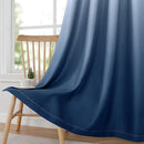 HOMEIDEAS Navy Blue Ombre Blackout Curtains 52 X 96 Inch Length Gradient Room Darkening Thermal Insulated Energy Saving Grommet 2 Panels Window Drapes for Living Room, Bedroom by TinyTreasures Baby Boutique