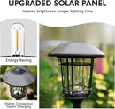 Grand patio Solar Outdoor Lights, 5 Pack, Glass Light Metal Pathway Light, Waterproof Landscape Lighting, Automatic Dusk and Dawn Sensor (Slate Gray) by GreenHaven Gardens