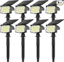 Solar Spot Lights Outdoor, 92 LEDs Landscape Lighting with 3 Lighting Modes and Auto On/Off, IP67 Waterproof Spotlights, Outdoor Solar Lights for Yard Garden, 8 Pack (Cool White) by GreenHaven Gardens
