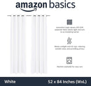 Amazon Basics Room Darkening Blackout Window Curtains 2 Panels with Grommets, for Living Room and Bedroom, 52 x 84 inches, White by TinyTreasures Baby Boutique