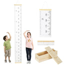 6.5FT Growth Chart for Kids with Wooden Keepsake Box - Children Height Measurement Kit Includes Marker Pen & Wall Hook, Height Tracker Ruler Baby Essentials, Nursery Room Decor Gift for Baby to Teen by TinyTreasures Baby Boutique