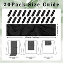 10FT 20 Pack Black Cheesecloth Table Runner 20 x 120 Inch Long Boho Fabric Rustic Cheese Cloth Table Runner for Wedding Bridal Shower Baby Shower Gauze Sheer Birthday Party Table Decorations by CozyNest Decor