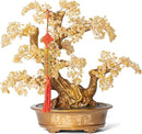 Natural Citrine Gemstone Crystal Bonsai Tree of Life（1,350 Gemstone Count） Large Feng Shui Money Chakra Tree for Luck and Wealth Desk Decoration 20 Inches by GreenHaven Gardens