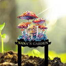 Personalized Mushroom Metal Sign with Stake,Custom Gardener Family Name Signs Outdoor Decor,Customized Flowers Gardening Birthday Gifts,Butterfly Plaque for Patio Lawn Porch Backyard Front Door Garage by CozyNest Decor