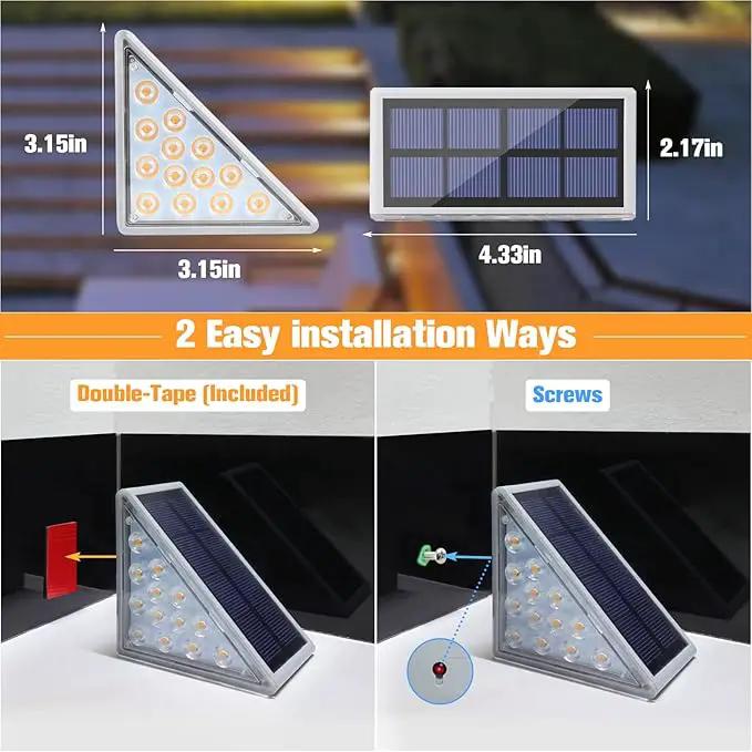 VOLISUN Solar Stair Lights 16 Pack, Solar Step Lights Outdoor Waterproof IP67, LED Outdoor Step Light, photo 5 of 6