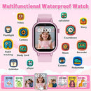 Kids Waterproof Smart Watch Girls Gift Age 3-12 with 39 Game HD Touch Screen Music Player Video Camera Pedometer Alarm Clock Birthday Gift for 6 7 8 9 Year Olds Pink by TinyTreasures Baby Boutique