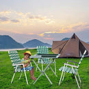 VINGLI Patio Lawn Webbed Folding Chairs1 Piece, Outdoor Beach Chair Portable Dining Chair for ir for Outdoor Yard, Garden(Green, Classic) by GreenHaven Gardens