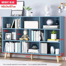 IOTXY Wooden Open Shelf Bookcase - 3-Tier Floor Standing Display Cabinet Rack with Legs, 10 Cubes Bookshelf, Bright Blue by CozyNest Decor