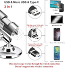 USB Microscope Camera 40X to 1000X, Cainda Digital Microscope with Metal Stand & Carrying Case, Compatible with Android Windows Linux Mac, Portable Microscope Camera for Kids Students Adults (Gray) by TinyTreasures Baby Boutique