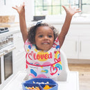 Tiny Twinkle Mess Proof Baby Bibs for Eating - Waterproof, Wipeable Bibs - Toddler Bibs - Travel Friendly - PFAS, PVC, BPA, Phthalate Free - Baby Food Bibs(3 Pack, Loved Girl) by TinyTreasures Baby Boutique