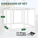 Replacement Gazebo Mosquito Netting 10' x 12',Universal Netting for Canopy Tent,4-Panel with Zipper for Outdoor Patio,Backyard (Mosquito Net Only,Brown) by GreenHaven Gardens