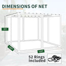 Replacement Gazebo Mosquito Netting 10' x 12',Universal Netting for Canopy Tent,4-Panel with Zipper for Outdoor Patio,Backyard (Mosquito Net Only,Black) by GreenHaven Gardens