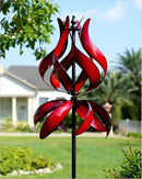 Yard Garden Wind Spinners - Large Outdoor Metal Wind Spinners with Stake, Yard Art Lawn Garden Decor (19" W x 87" H) by CozyNest Decor