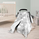 TANOFAR Car Seat Cover Baby, Carseat Covers Baby Boy Girl, Peekaboo Opening Infant Car Seat Cover for Winter, Warm & Cozy, Grey Elephant by TinyTreasures Baby Boutique