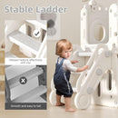 8 in 1 Toddler Slide Set, Kids Slide for Toddlers Age 1-3, Toddler Climber Slide PlaySet with Basketball Hoop,Outdoor Indoor Playground for Toddlers 1-3, White Gray by TinyTreasures Baby Boutique