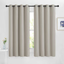 NICETOWN Room Darkening Bedroom Curtains 63 inches Long, Window Treatment Thermal Insulated Solid Grommet Voice Reducing Drapes for Kids Room, Natural, Set of 2, W46 x L63 by TinyTreasures Baby Boutique