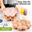 KeaBabies Silicone Food Freezer Trays with Lid, 2oz x 10 Pods Baby Food Storage Containers, Easy Puree Meal Prep, Breast Milk Silicone Freezer Molds, Dishwasher,Microwave Safe,BPA-Free(Roseate) by TinyTreasures Baby Boutique