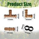 Irrigation Fittings Kit for 1/2 Inch Tubing Include 8 Tees, 8 Couplings, 8 Elbows and 8 End Cap Plugs Drip Irrigation Barbed Connectors, Drip Line Connectors Set by GreenHaven Gardens
