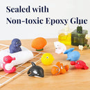 XY-WQ Bath Toys No Hole, for Infants 6-12& Toddlers 1-3, No Hole Bathtub Toys (Sea Animals, 9 Pcs with Mesh Bag) by TinyTreasures Baby Boutique