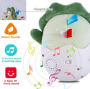 Baby Dinosaur Toys 0-3-6-12 Months, Musical Infant Toys with Light & Sounds, Soft Plush Stuffed Animal, Newborn Boys Girl 1st Birthday Shower Gift, Roly-poly Sensory Tummy Toy Easter Egg Gifts by TinyTreasures Baby Boutique