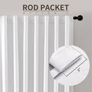 Joydeco Faux Linen Blackout Curtains for Bedroom,White Blackout Curtains 120 inches Long,100% Blackout Solid Thermal Insulated Window Drapes Luxury Decor for Living Room（W52xL120 Inch,White） by TinyTreasures Baby Boutique