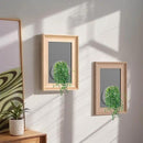 Wooden Frame Wall Hanging Planter for Hydroponic Plants，12X16 inch Wall Vase with Round Acrylic Propagation Station，Bathroom, Office, or Living Room Décor, Set of 2 Mix by CozyNest Decor