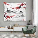 Cherry Blossoms Tapestry, Japanese Fuji Mountain Tapestry, Asian Japanese Wall Tapestry, Nature Landscape Tapestries for Bedroom Living Room Decor 60"x50" by CozyNest Decor