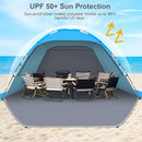 Gorich Beach Tent Sun Shelter for 3/4-5/6-7/8-10 Person with UPF 50＋ UV Protection, Lightweight & Easy Setup Beach Shade Canopy, Portable Beach Shade Tent Beach Cabana by TinyTreasures Baby Boutique