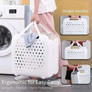 45L Foldable Laundry Basket, Plastic Collapsible Laundry Baskets with Handles, 12 Gallons Dirty Clothes Hamper for Dorm Laundry Room Organization, Freestanding Wall Hanging Laundry Hamper by CozyNest Decor