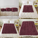 WESHIONGOO Chunky Knit Blanket Throw 50"×60" Knitted Throw Blankets for Couch Bed Fluffy Soft Blanket with Jumbo Chenille Yarn Thick 100% Handmade(Burgundy Red) by CozyNest Decor