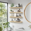 Floating Wall Shelves 4-Pack - Rustic Wood 16-inch Wooden Wall Shelves for Storage and Décor, Multi-Functional and Easy to Install for Living Room, Bedroom, and Kitchen by CozyNest Decor