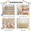 Horbaunal 2 Pack Set Crib Skirt & Crib Bed Sheet, Khaki Crib Bed Skirt 28" x 52" with 14" Drop Dust Ruffle, Soft Microfiber Toddler Bedskirt Nursery Bedding Skirt for Baby Girls and Boys by TinyTreasures Baby Boutique