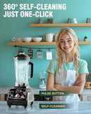 WantJoin Smoothie Blender 1800W Powerful Blenders for Kitchen 68 Oz Large Capacity and BPA-Free Containers with To-Go Cup Countertop Blender for Smoothies, Ice Crushing & Frozen Drinks by TinyTreasures Baby Boutique