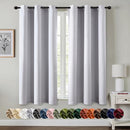 MIULEE Bedroom Blackout Curtains Thermal Insulated Room Darkening Drapes for Living Room Kitchen Grommet Top Light Blocking Window Treatment Curtains, 40 x 45 Inches Long, 2 Panels, Greyish White by TinyTreasures Baby Boutique