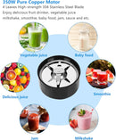 Personal Blender with Button,350W Professional Kitchen Blender for Smoothies and Shakes,Portable Smoothie Maker Mixer,Easy Cleaning&Operation,Suitable for Carrying or Storage by TinyTreasures Baby Boutique