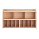 Foundations Serenity Wooden Diaper Organizer for Daycares, 3 Large & 8 Small Storage Compartments, Natural Wood Construction, Maximum Durability (Natural) by TinyTreasures Baby Boutique