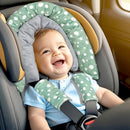 Baby Car Seat Head Support for Newborn, GFU 2 in 1 Infant Car Seat Head Body Support with Strap Pads, Soft Stroller Cushion Pillow Insert for Girls and Boys, Fits for Stroller, Swing, Green by TinyTreasures Baby Boutique