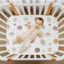 Galaxy Space Planets Crib Sheets for Boys and Girls, Fitted Baby Crib Sheets Soft and Breathable Mini Crib Sheets 39 X 27 X Inches by TinyTreasures Baby Boutique