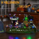 Animated Halloween Village House with Seesaw and LED Lights, Battery Operated Indoor Use only. by CozyNest Decor