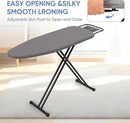 Full Size Ironing Board 47" X 15" with Heat Resistant Cover and Thicken Felt Pad, Safety Iron Rest, Anti-Skid Feet, Height Adjustable, Heavy Duty by CozyNest Decor