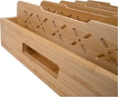 Natural Bamboo Storage Tray with 5 Custom Dividers, Deep Drawer Organizer for Kitchen, Small Cabinets, Home Office & Living Room by CozyNest Decor