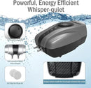 Pond Air Pump Pond Aerators for Outdoor Ponds up to 2000 Gallons, Flow Adjustable Pond Aerator Pump All-in-One Pond Aeration Kit with Airline Tubing Air Stones Check Valves by GreenHaven Gardens
