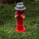 Fake Fire Hydrant Statues for Dogs to Pee On, 14.5" Solar Light Fire Hydrant with Glowing Paw Prints for Garden Statues Lawn Outdoor Decorations by GreenHaven Gardens