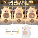 Sheep Alarm Clock with Night Light for Kids with Sleep Training and Sound Machine, Rechargeable Silicone Lamp OK to Wake Clock，Cute Animal Tabletop Lamp, Perfect Sleep Companion for Boys Girls, Pink by TinyTreasures Baby Boutique