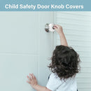 Child Proof Door Knob Covers (4 Pack), Toddler Door Locks, Baby Proof Safety Locks for Doors, Easy Install & No Tools Needed by TinyTreasures Baby Boutique