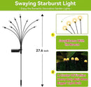 Solar Garden Lights Outdoor Waterproof, 6 Pack 48 LED Swaying Light Firefly Light Outdoor Decor Lights for Garden Gifts for Pathway Party Christmas Decoration, Warm White by CozyNest Decor