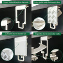 12 Pack Cabinet Locks Child Safety Latches - Vmaisi Baby Proofing Cabinets Drawer Lock with Adhesive Easy Installation - No Drilling or Extra Screws (White) by TinyTreasures Baby Boutique