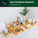 ROYAL CRAFT WOOD Bamboo Jewelry Organizer Box & Chests Set - Versatile Storage Solution for Makeup, Jewelry, and Bathroom Essentials (8 Boxes) by CozyNest Decor