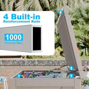 Vixzen 260 Gallon Resin Deck Box, Lockable Outdoor Storage Box for Patio Cushions Storage Furniture,Garden Tools, Pool Supplies, Weatherproof and UV Resistant- Grey by CozyNest Decor